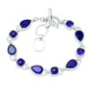 SS Cushion Cut & Pear Shape Amethyst Bracelet - Image 2