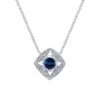 14kt Vintage Blue Sapphire Necklace - Image 2
