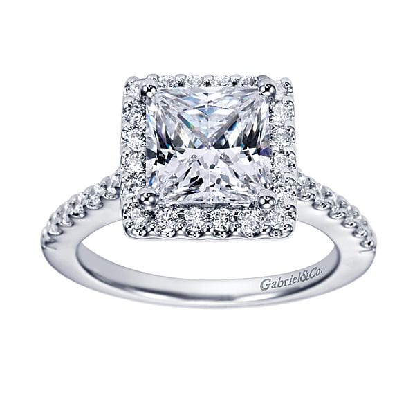 18k- Large Square Diamond solitaire Ring – HELLAGANOR