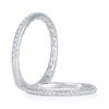 14kt .13ctw Diamond Quilted Euro Shank Wedding Band