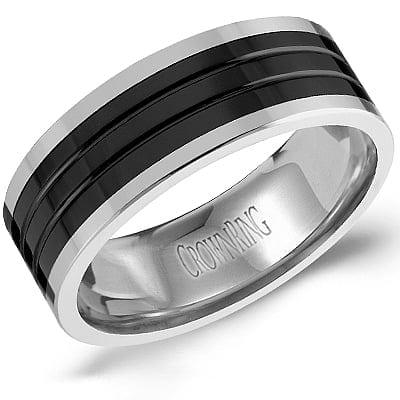 Ceramic mens online wedding bands