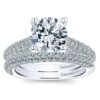 pave set diamond engagement ring