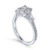 round & baguette dia engagement ring mounting