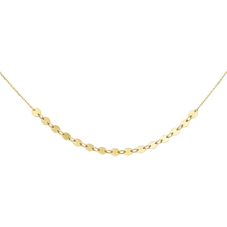 24505-14ktyellowgold15highpolisheddiskoncablechainnecklace-18inches-3T164