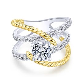 23030-diamond .64ctw four row twisted Gabriel-14K-White-Yellow-Gold-Round-Freeform-Diamond-Engagement-Ring_ER14052R4M44JJ-1