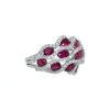 8524 -18kt white gold ruby 2.49ctw & dia .84ctw ring