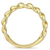 chain link ring with pave set diamonds