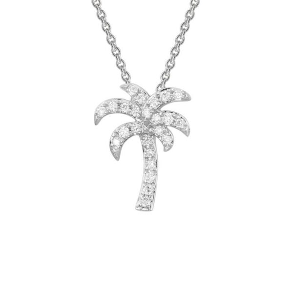 diamond palm tree necklace