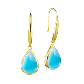 teardrop larimar dangle earrings