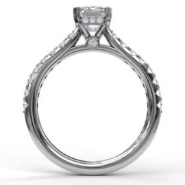 emerald cut engagement ring mounting