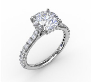 1.50 Carat Cathedral Engagement Ring Mounting