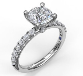 round diamond engagement ring mounting