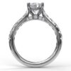 cathedral style diamond engagement ring mounting