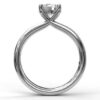 round solitaire engagement ring for 1.00 carat center