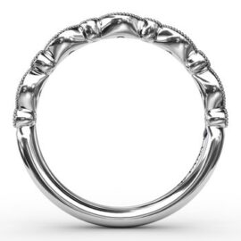 marquise shape band with round diamonds