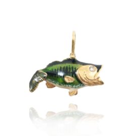 enameled bass pendant