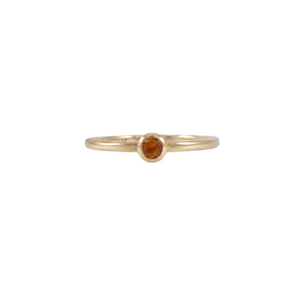 citrine & diamond stacker ring