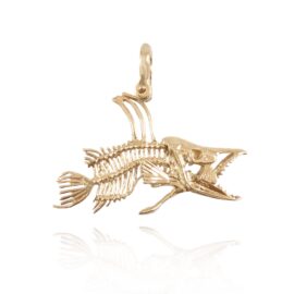 skeleton hog fish pendant