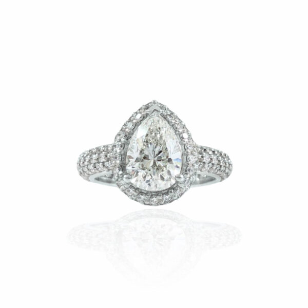 pear shape pave diamond mounting