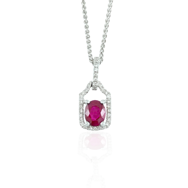 ruby & diamond pendant