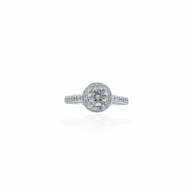diamond halo engagement ring mounting