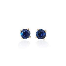 25389 14kt Blue Sapphire Stud Earrings