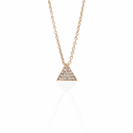 Triangle shape pave diamond necklace