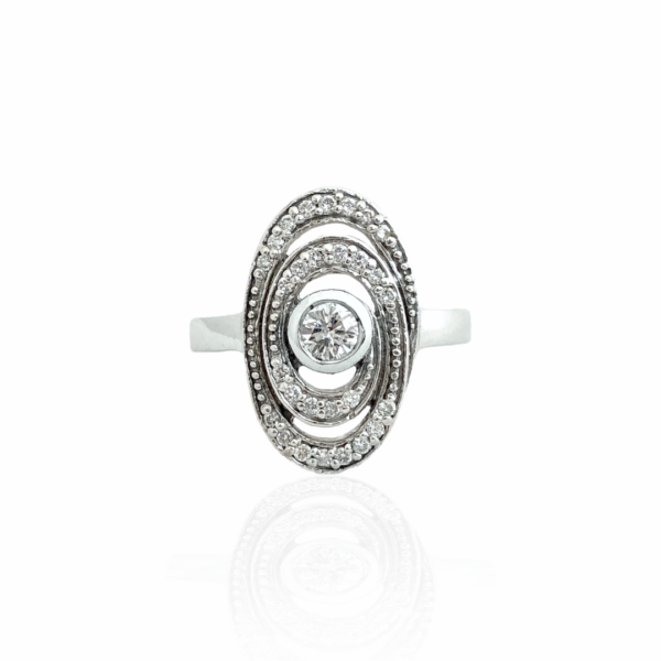 diamond swirl ring
