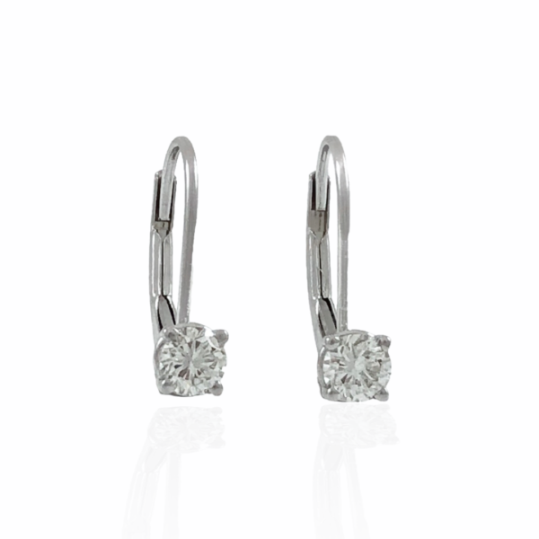 .42ctw diamond lever back earrings