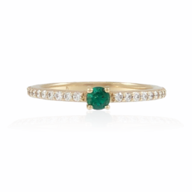 emerald & diamond ring