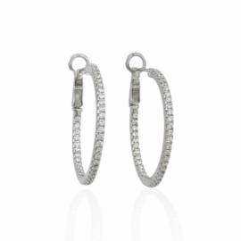 .99ctw inside/out diamond hoops