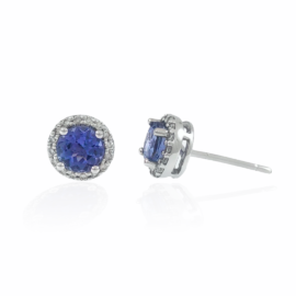 tanzanite & diamond earrings