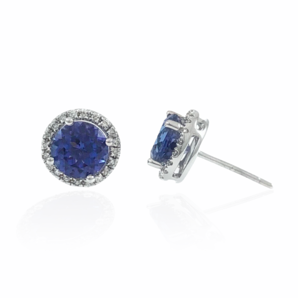 tanzanite & diamond earrings