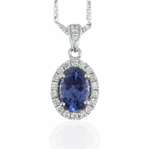 tanzanite & diamond pendant