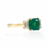 cushion emerald & baguette diamond ring