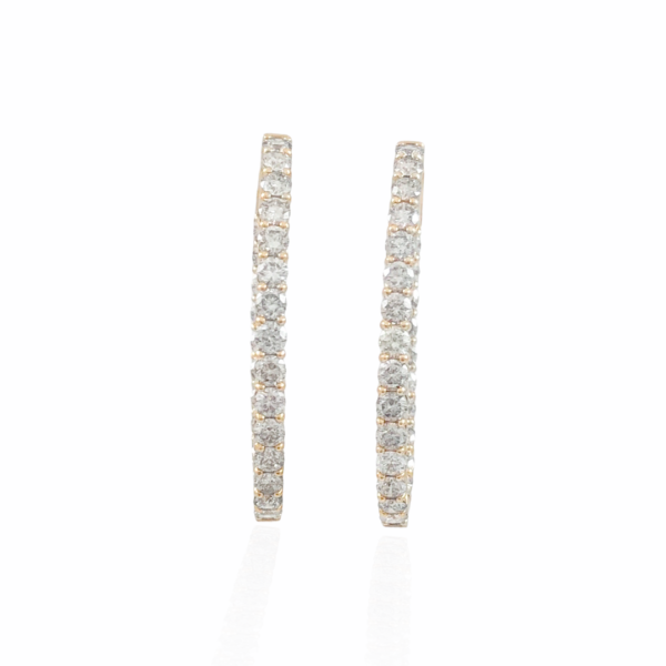 4.00ctw diamond inside/out oval hoops
