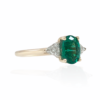 emerald & trillion cut diamond ring
