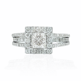 diamond halo ring mounting