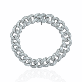 10.40 carat diamond curb link bracelet