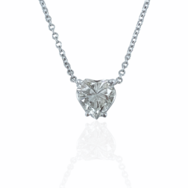 1.00 Carat Heart Shape Diamond Necklace