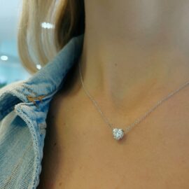 1.00 Carat Heart Shape Diamond Necklace