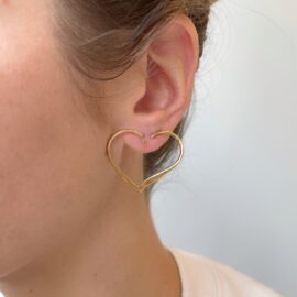 open heart earrings