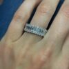 round & straight baguette diamond band
