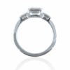 14kw 1ct H VVS2 EMERALD CUT WITH ASSCHER SIDE STONES BEZEL ENG RING ALT