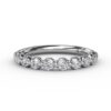14K WHITE GOLD FANA SINGLE PRONG BAND