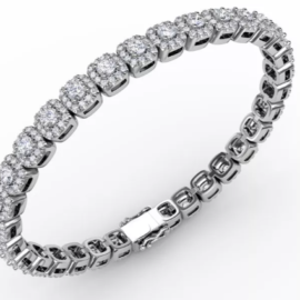 cushion halo diamond bracelet
