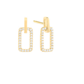 square diamond dangle earrings