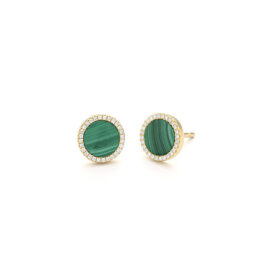 malachite & diamond earrings