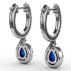 sapphire & diamond dangle earrings