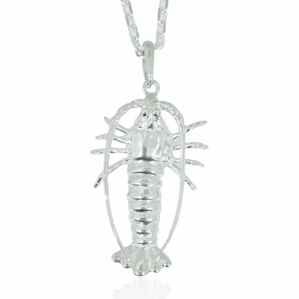sterling silver lobster pendant